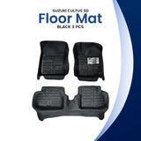 Suzuki Cultus 5D Custom Black Floor Mats – 3 Pcs | Model 2018–2025