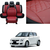 Suzuki Swift Diamond Stitch Seat Cover – Red & Black – Model 2010-2018