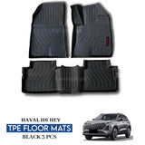 Haval H6 HEV TPE Floor Mats Black – 3PCS Set