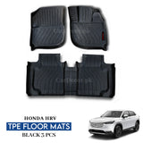 Honda HR-V TPE Floor Mats Black – 3PCS Set | Model 2021–2025