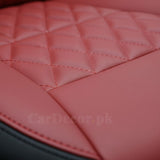 Suzuki Alto Diamond Stitch Seat Cover – Red & Black – Model 2019-2021