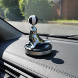 Solar Dashboard Perfume Sea Lion Style – Rotating Solar Car Air Freshener