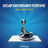 Solar Dashboard Perfume Sea Lion Style – Rotating Solar Car Air Freshener