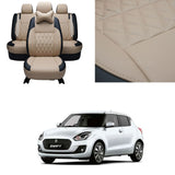 Suzuki Swift Diamond Stitch Seat Cover – Beige & Black – Model 2022–2023