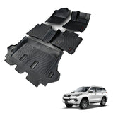 Toyota Fortuner TPE Floor Mats Black – 4PCS Set