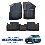 Toyota Raize TPE Floor Mats Black – 3PCS Set