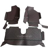 Toyota Vitz 7D Floor Mats Black - Red – 3PCS Set | Model 2010–2017