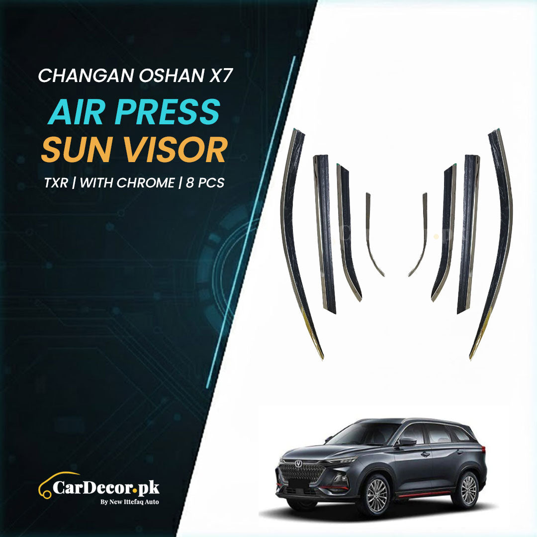 Changan Oshan X7 TXR Air Press Sun Visor With Chrome 2022–2025 | Premium Fit