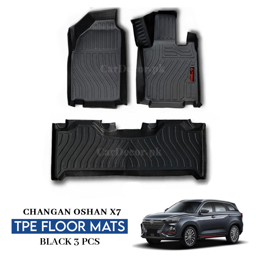 Changan Oshan X7 TPE Floor Mats Black – 3PCS Set | Model 2022–2025