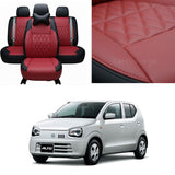 Suzuki Alto Diamond Stitch Seat Cover – Red & Black – Model 2019-2021