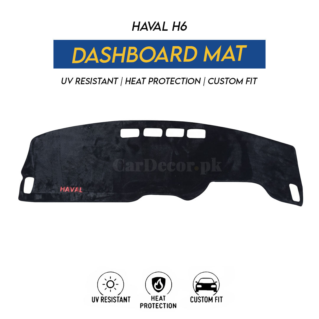 Haval H6 Dashboard Mat Velvet 2021–2024 – UV Resistant, Heat Protection & Custom Fit