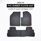 HAVAL H6 2022-2024 PVC Rubber Floor Mat | Custom Fit Black Mix Design (3 Pcs Set)