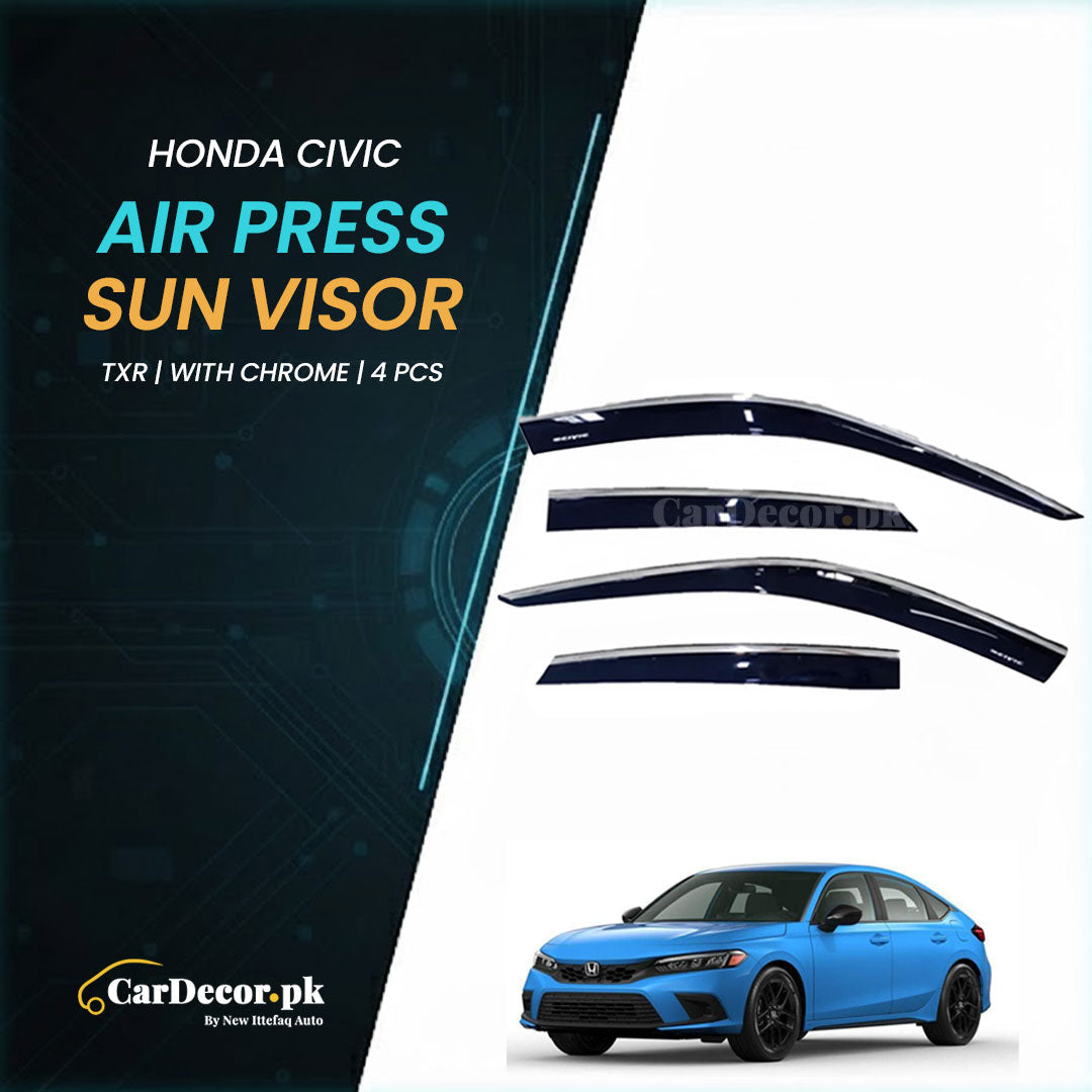 Honda Civic TXR Air Press Sun Visor With Chrome 2022–2025 | Premium Fit