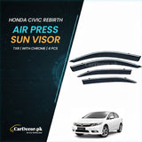 Honda Civic Rebirth TXR Air Press Sun Visor With Chrome 2012–2016 | Premium Fit