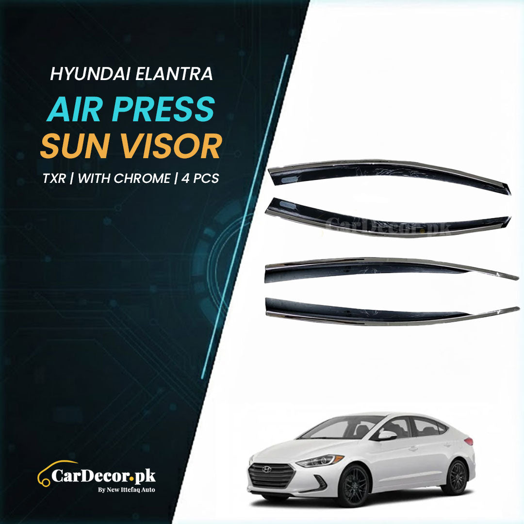 Hyundai Elantra TXR Air Press Sun Visor With Chrome 2021–2024 | Premium Fit