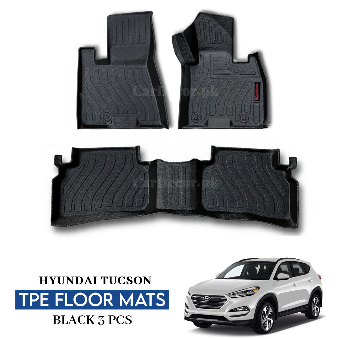 Hyundai Tucson TPE Floor Mats Black – 3PCS Set | Model 2020-2024