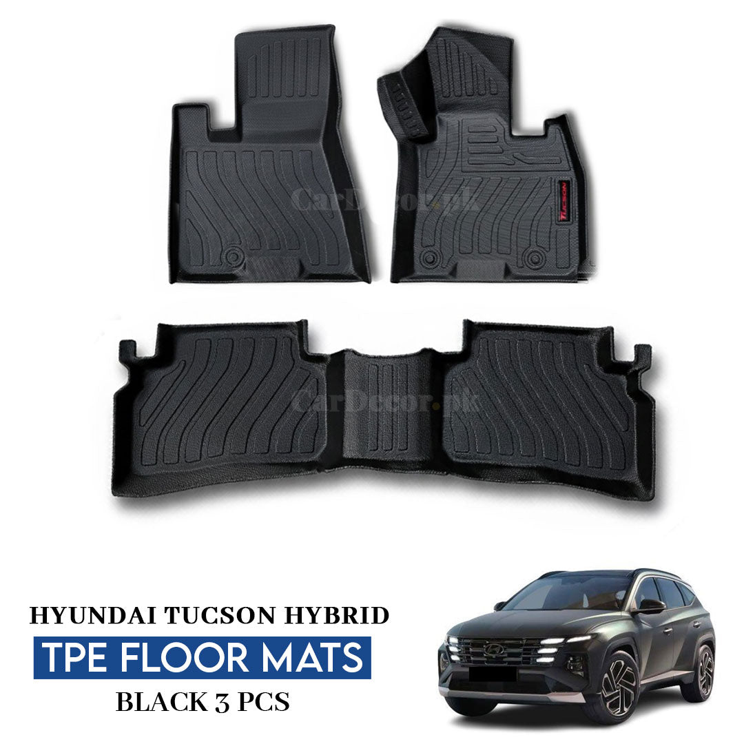 Hyundai Tucson Hybrid TPE Floor Mats Black – 3PCS Set | Model 2025-2026