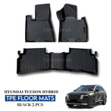 Hyundai Tucson Hybrid TPE Floor Mats Black – 3PCS Set | Model 2025-2026