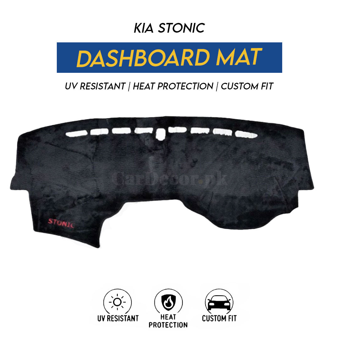 KIA Stonic Dashboard Mat Velvet 2021–2022 – UV Resistant, Heat Protection & Custom Fit