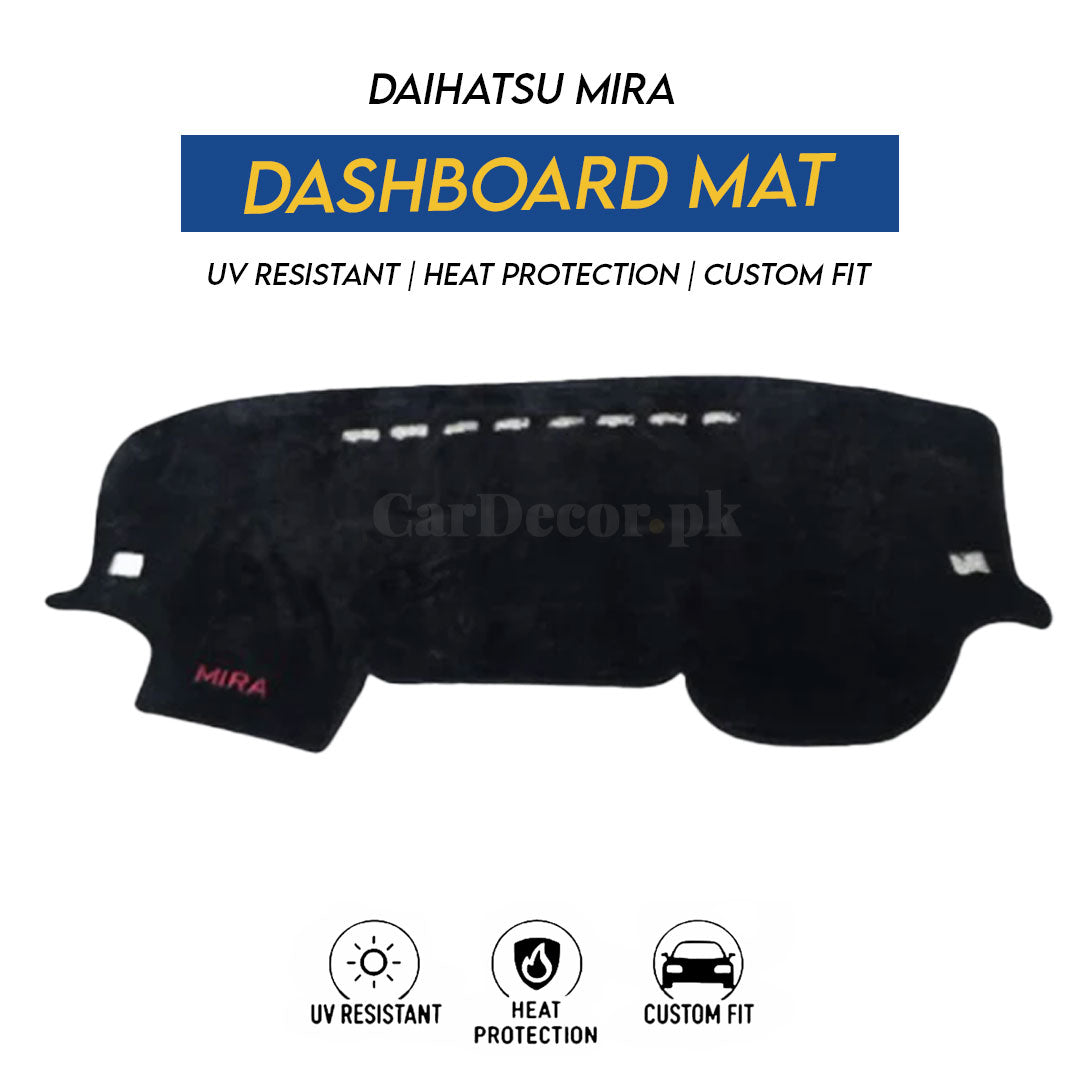 Daihatsu Mira Dashboard Mat Velvet 2017–2023 – UV Resistant, Heat Protection & Custom Fit