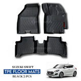 Suzuki Swift TPE Floor Mats Black – 3PCS Set | Model 2022-2025