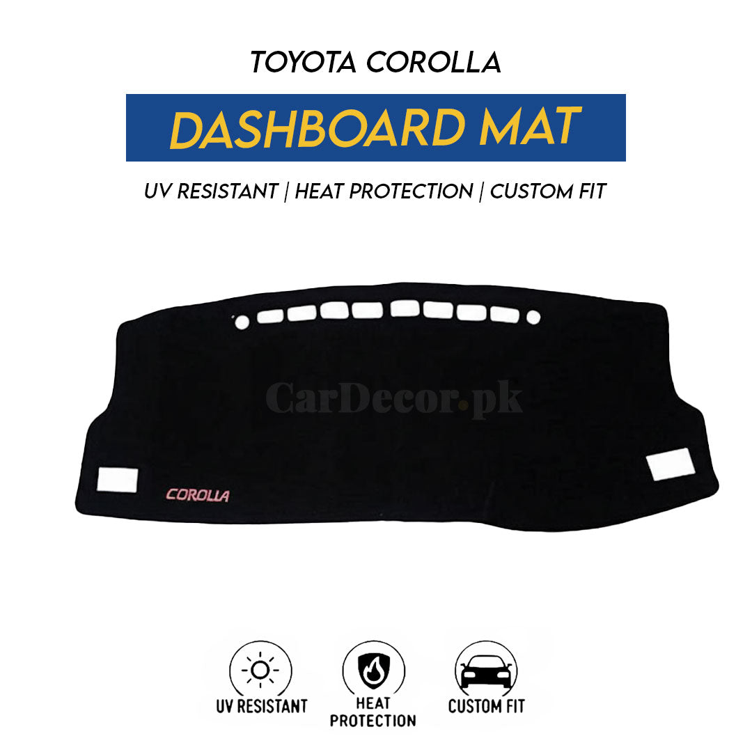 Toyota Corolla Dashboard Mat Velvet 2014–2019 – UV Resistant, Heat Protection & Custom Fit
