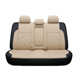 Toyota Corolla Diamond Stitch Seat Cover – Beige & Black – Model 2015–2025